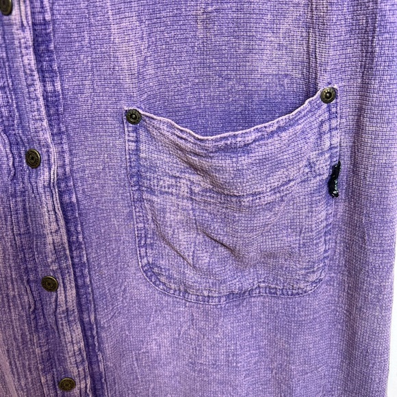 🪻100% Cotton Vintage purple denim style dress S ptp 18” 52” - Picture 4 of 5